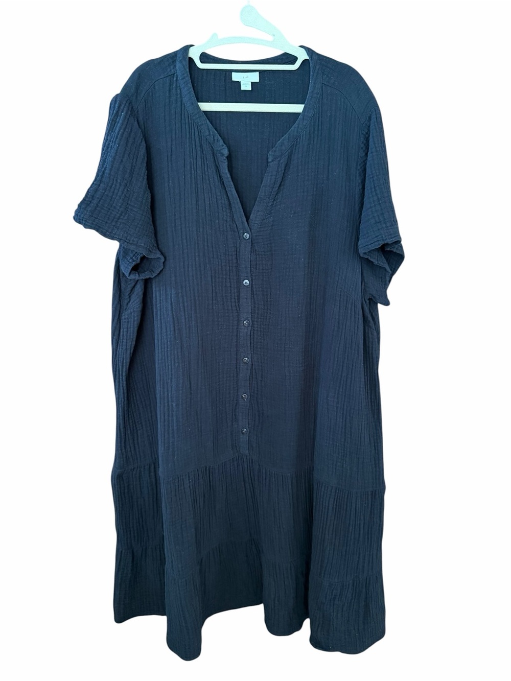 J. Jill Cotton Gauze Short Sleeve Midi Dress 3X